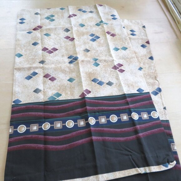 Vintage Springs King Pillowcases Geometric Diamond Made in USA MCM Mod NEW - Picture 4 of 10